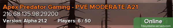Apex Predator Gaming - PVE MODERATE A21