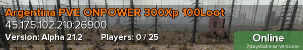 Argentina PVE ONPOWER 300Xp 100Loot