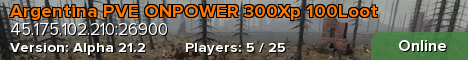 Argentina PVE ONPOWER 300Xp 100Loot