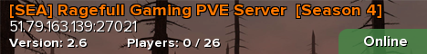 [SEA] Ragefull Gaming PVE Server  [Season 4]