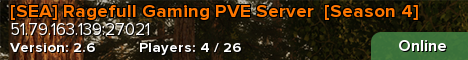 [SEA] Ragefull Gaming PVE Server  [Season 4]