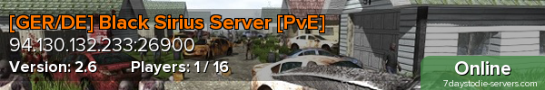 [GER/DE] Black Sirius Server [PvE]