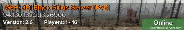 [GER/DE] Black Sirius Server [PvE]