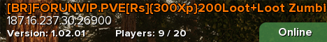 [BR]FORUNVIP.PVE[Rs]{300Xp}200Loot+Loot Zumbi