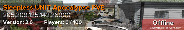 Sleepless UNIT Apocalypse PVE