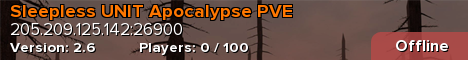 Sleepless UNIT Apocalypse PVE