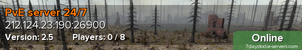 PvE server 24/7