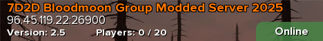 7D2D Bloodmoon Group Modded Server 2025