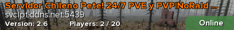 Servidor Chileno Pete! 24/7 PVE y PVP|NoRaid WIPE27/03