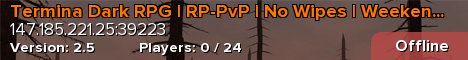 Termina Dark RPG | RP-PvP | No Wipes | Weekend Raids