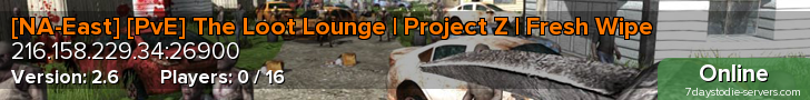 [NA-East] [PvE] The Loot Lounge | Project Z | Fresh Wipe